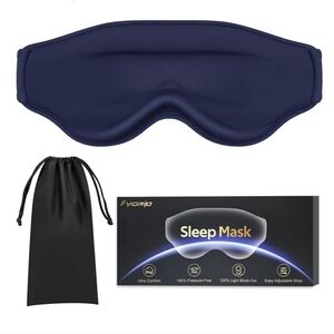 Cooling 3D Memory Foam Light Blackout Sleep Mask with Pressure Free Eye Pockets